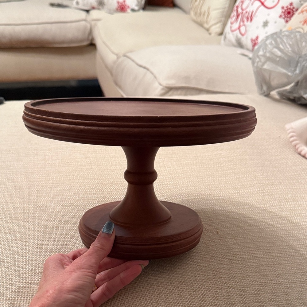Chic Brown Pedestal Cake Stand